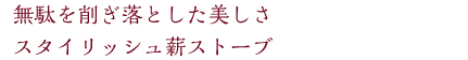 無駄を削ぎ落とした美しさスタイリッシュ薪ストーブ